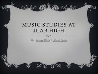 Music Studies at Juab High