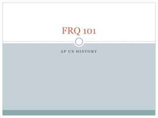 FRQ 101