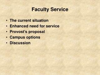 Faculty Service