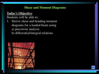 Shear and Moment Diagrams
