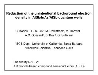 Reduction of the unintentional background electron density in AlSb/InAs/AlSb quantum wells