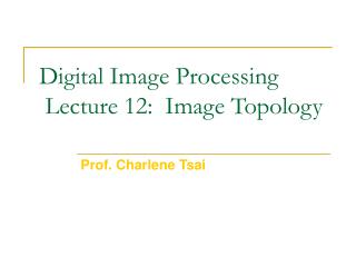 Digital Image Processing Lecture 12: Image Topology