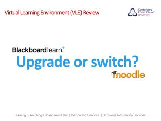 Virtual Learning Environment (VLE) Review