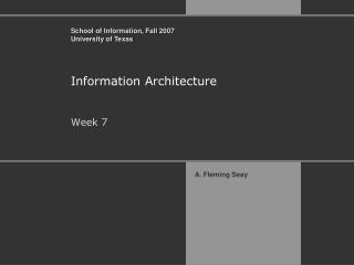 Information Architecture