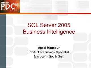 SQL Server 2005 Business Intelligence