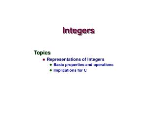 Integers