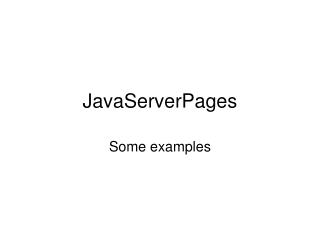 JavaServerPages