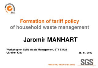 Formation of tariff policy of household waste management