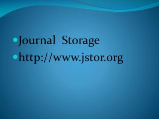 Journal Storage jstor