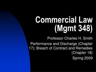 Commercial Law (Mgmt 348)