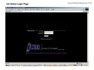 Inti Online Login Page