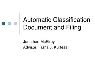 Automatic Classification Document and Filing