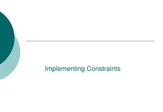 Implementing Constraints