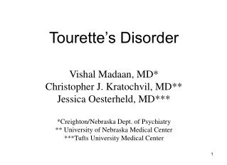 Tourette’s Disorder