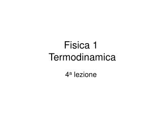 Fisica 1 Termodinamica