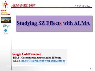 ALMA/ARC 2007 March 2, 2007