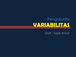 Pengukuran VARIABILITAS