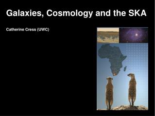 Galaxies, Cosmology and the SKA Catherine Cress (UWC) ‏