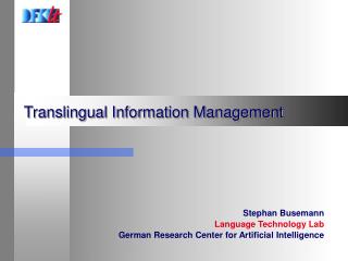 Translingual Information Management