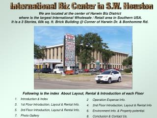 International Biz Center in S.W. Houston