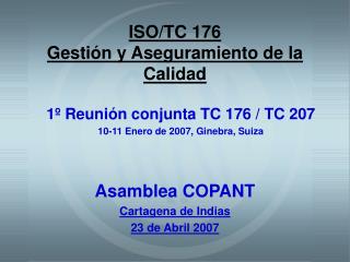 ISO/TC 176 Gestión y Aseguramiento de la Calidad
