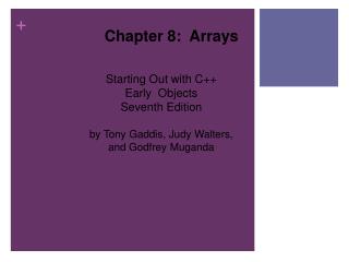 Chapter 8: Arrays