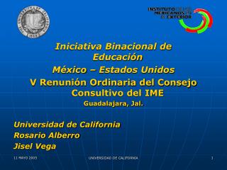 Iniciativa Binacional de Educación México – Estados Unidos