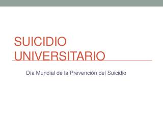 Suicidio Universitario