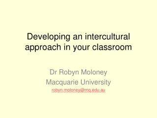 Developing an intercultural approach in your classroom
