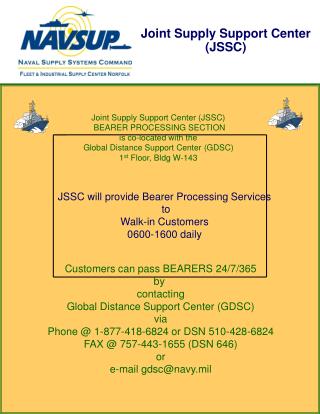 Joint Supply Support Center (JSSC)