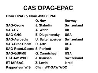 CAS OPAG-EPAC