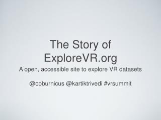 The Story of ExploreVR