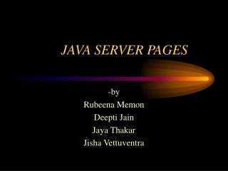 JAVA SERVER PAGES