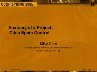 Anatomy of a Project: Cites Spam Control