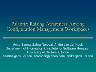 Palantír: Raising Awareness Among Configuration Management Workspaces