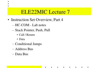 ELE22MIC Lecture 7