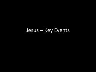 Jesus – Key Events