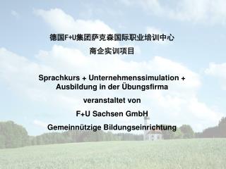 德国 F+U 集团萨克森国际职业培训中心 商企实训项目 Sprachkurs + Unternehmenssimulation + Ausbildung in der Übungsfirma