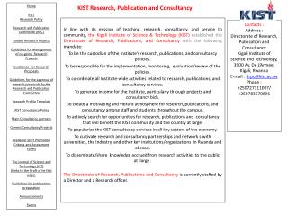 KIST Research, Publication and Consultancy