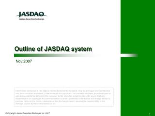 Outline of JASDAQ system