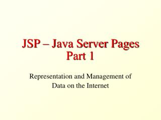 JSP – Java Server Pages Part 1