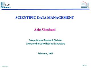 SCIENTIFIC DATA MANAGEMENT