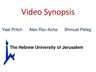 Video Synopsis