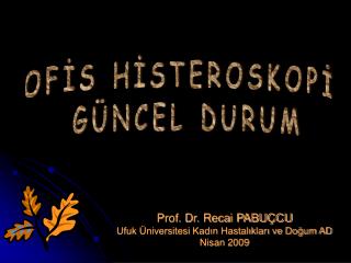 OFİS HİSTEROSKOPİ GÜNCEL DURUM