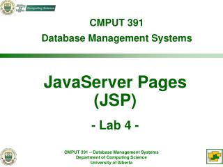 JavaServer Pages (JSP) - Lab 4 -