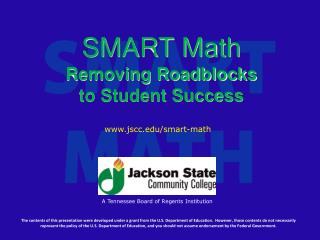 SMART Math Removing Roadblocks to Student Success