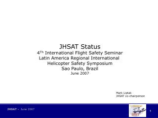 Mark Liptak JHSAT co-chairperson