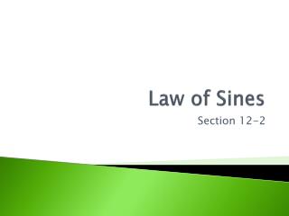 Law of Sines