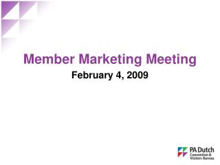 Member Marketing Meeting