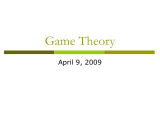 Game Theory